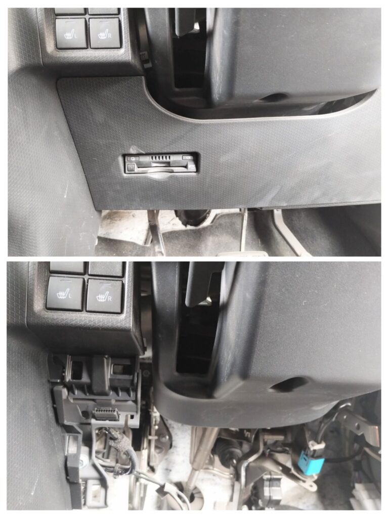 運転席ロアカバー取り外し