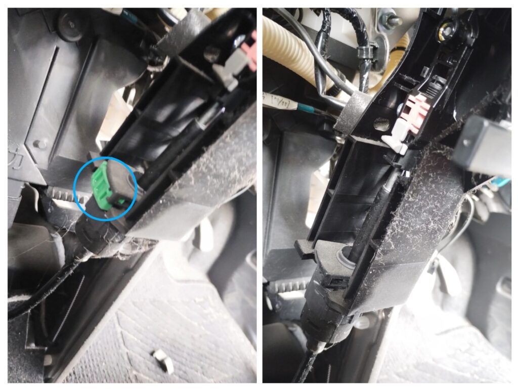 ケーブル接続部取り外し